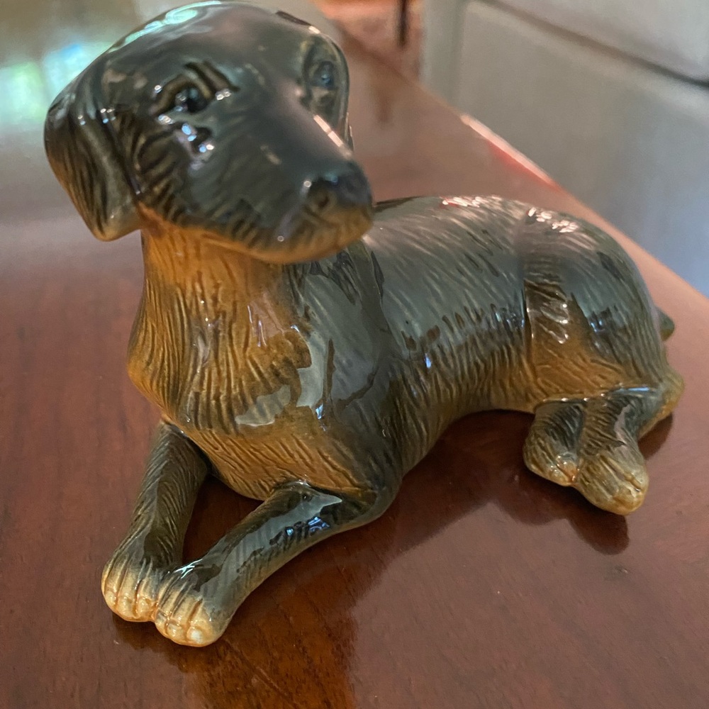 Vintage Brown Dog Ceramic Figurine No Chips/cracks Porcelain